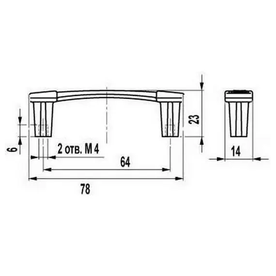 Ручка-скоба FS-127 064 старая медь - 2
