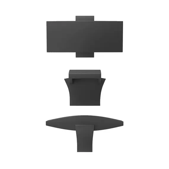 КМ-04 Ручка мебельная кнопка, черный матовый - 2