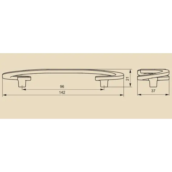 Ручка-скоба FS-160 096 Cr глянцевый (ТЗ) - 2