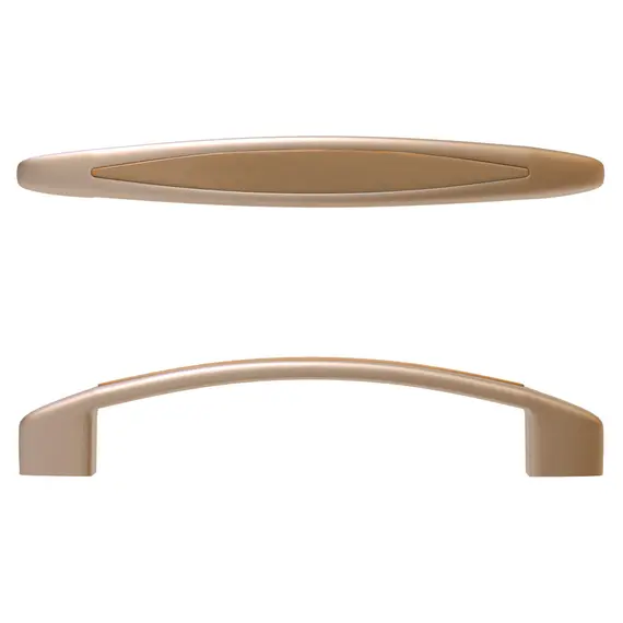 М-04 Ручка мебельная скоба, золото матовое/светлый дуб - 1