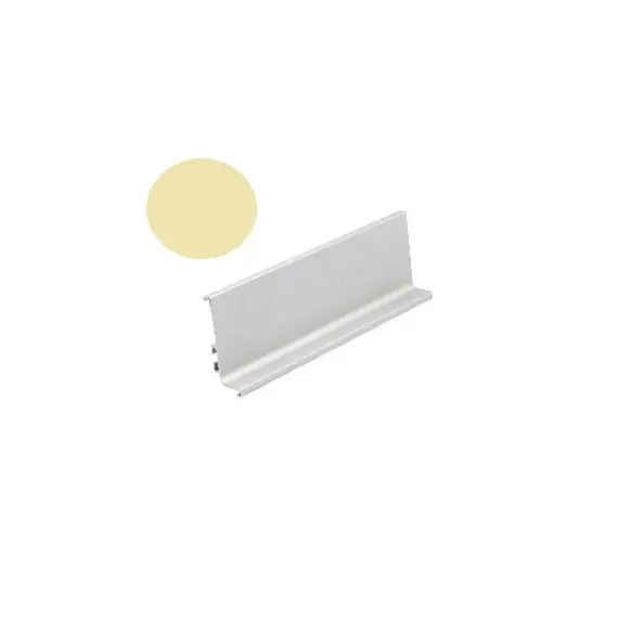 Профиль горизонтальный L-образный, шампань анодированный с брашировкой 4200мм арт.PR.03.4464.02.CH