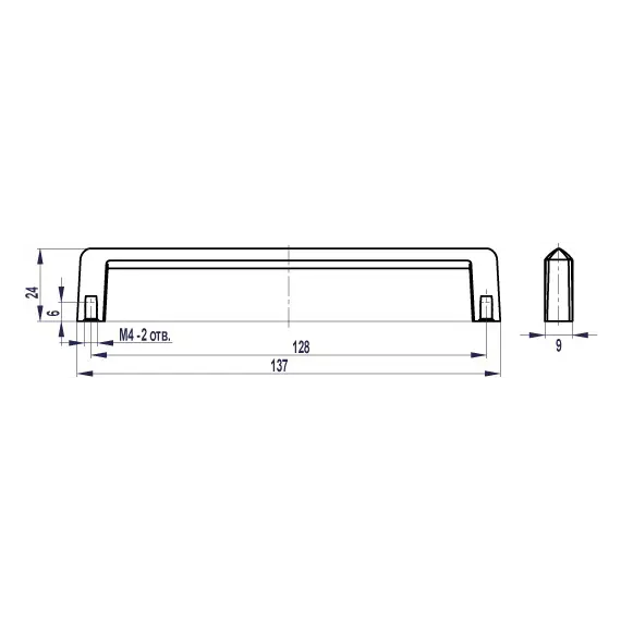 Ручка-скоба FS-184 128 медь розовая - 1