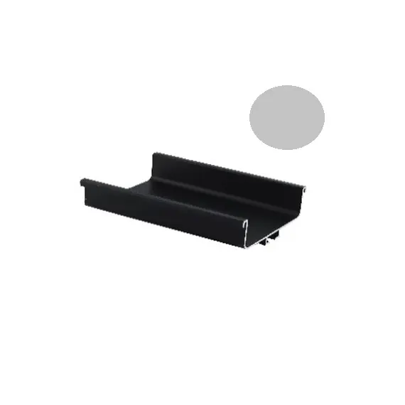 Профиль горизонтальный С-образный, алюм.анодированный с брашировкой 4200мм арт.PR.03.4466.02.AL