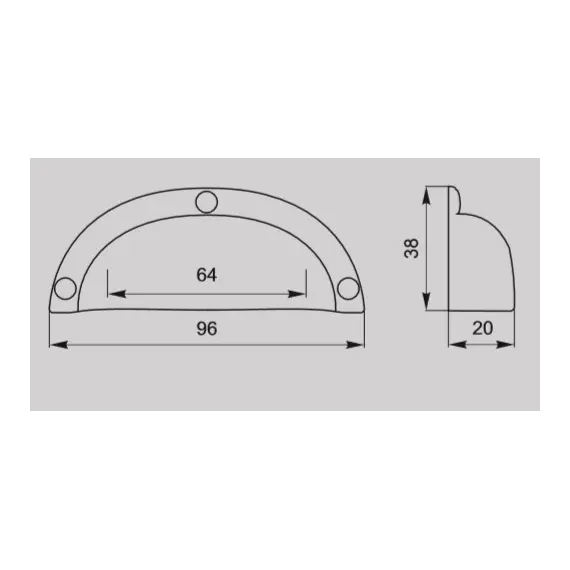 Ручка-модель FM-117 064 бронза старая (ТЗ) - 2