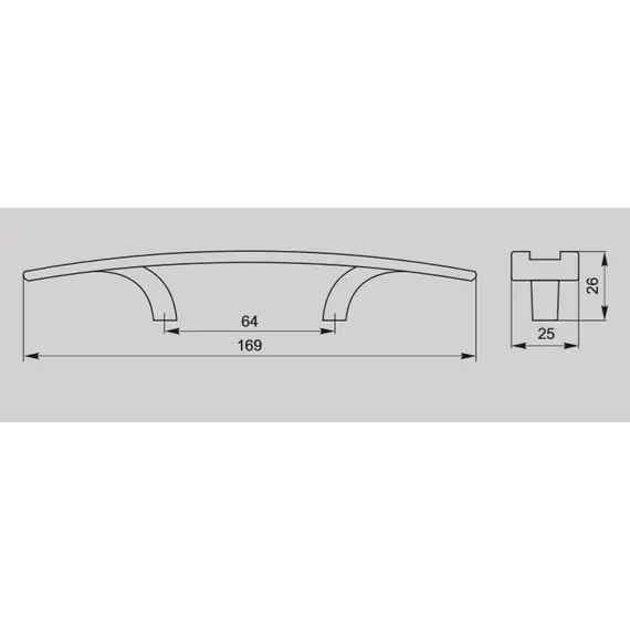 Ручка-скоба FS-024 064 Cr глянцевый (ТЗ) - 2