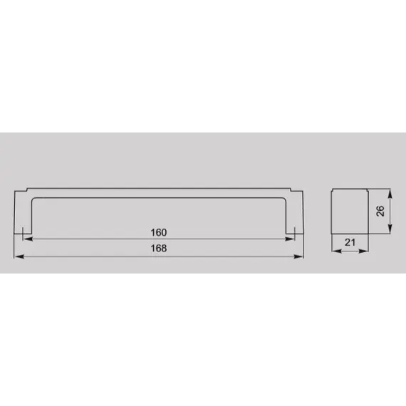 Ручка-скоба FS-040 160 St светлый - 2