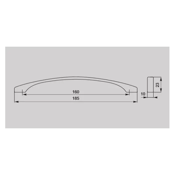 Ручка-скоба FS-056 160 Cr матовый (ТЗ) - 2