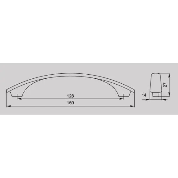 Ручка-скоба FS-059 128 Cr глянцевый (ТЗ) - 2