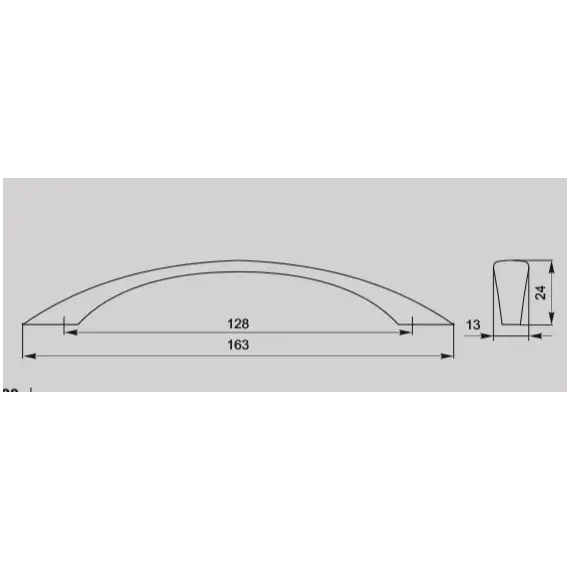 Ручка-скоба FS-060 128 St светлый (ТЗ) - 2