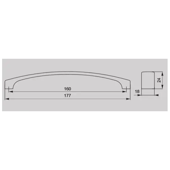 Ручка-скоба FS-062 160 Cr матовый (ТЗ) - 2