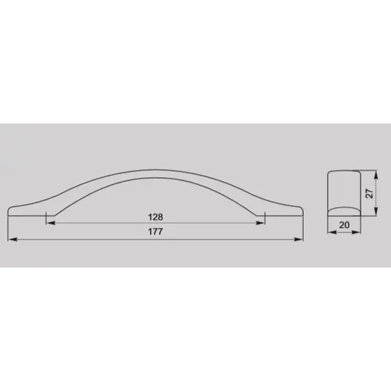 Ручка-скоба FS-065 128 Cr глянцевый (ТЗ) - 2