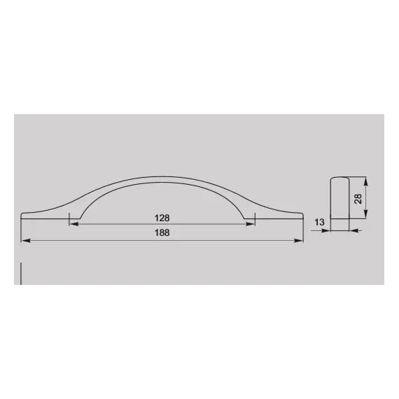 Ручка-скоба FS-066 128 Cr глянцевый (ТЗ) - 2