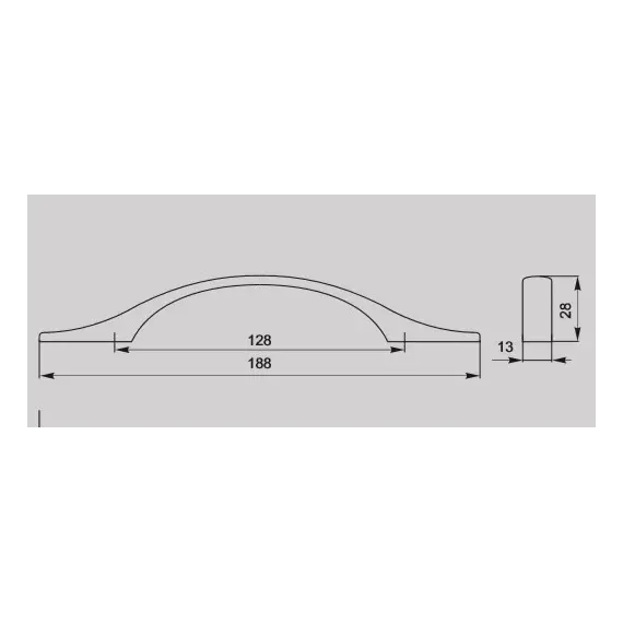 Ручка-скоба FS-066 128 Cr матовый (ТЗ) - 2