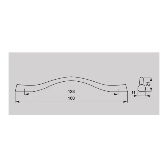 Ручка-скоба FS-073 128 Cr глянцевый (ТЗ) - 2