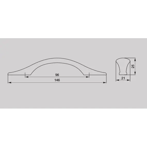 Ручка-скоба FS-078 096 бронза старая (ТЗ) - 2