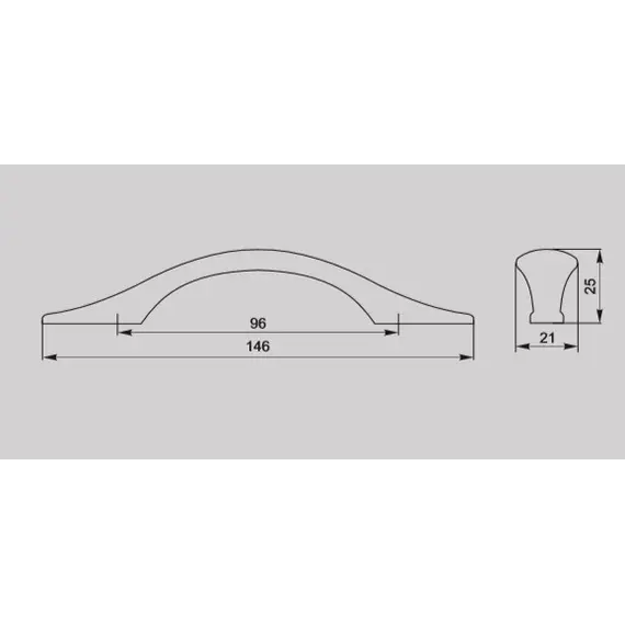 Ручка-скоба FS-078 096 золото прованс/1013 жемчужно-белый матовый (ТЗ) - 2