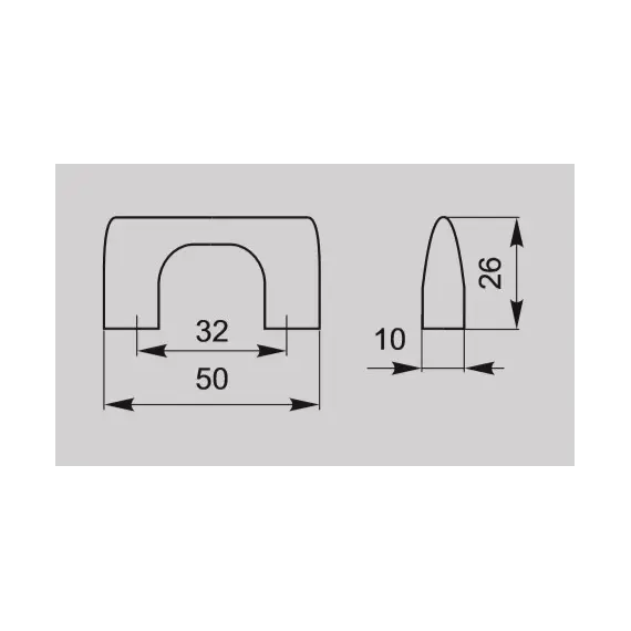 Ручка-скоба FS-079 032 Cr глянцевый (ТЗ) - 2
