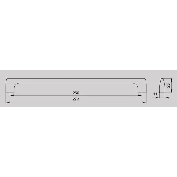 Ручка-скоба FS-079 256 St светлый (ТЗ) - 2