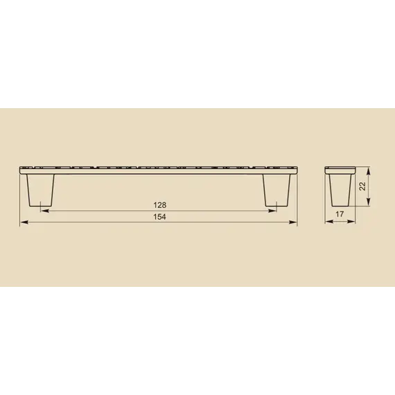 Ручка-скоба FS-111 128 Cr матовый (ТЗ) - 2