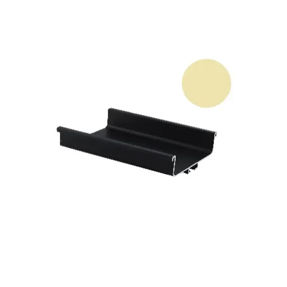 Профиль горизонтальный С-образный, шампань анодированный с брашировкой 4200мм арт.PR.03.4466.02.CH