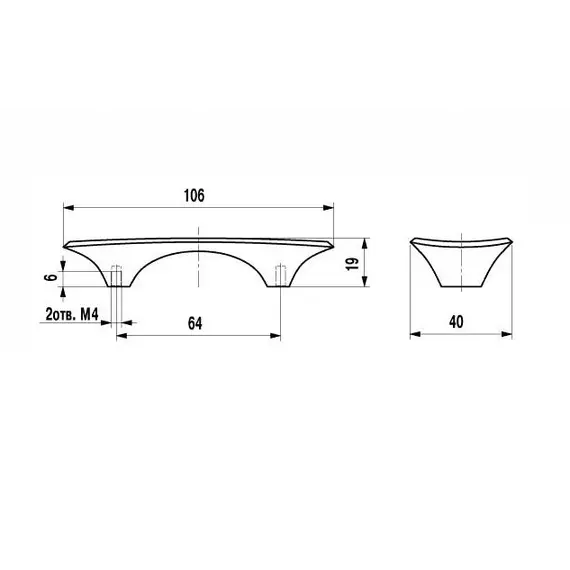 Ручка-модель FM-051 064 St сатин светлый - 2