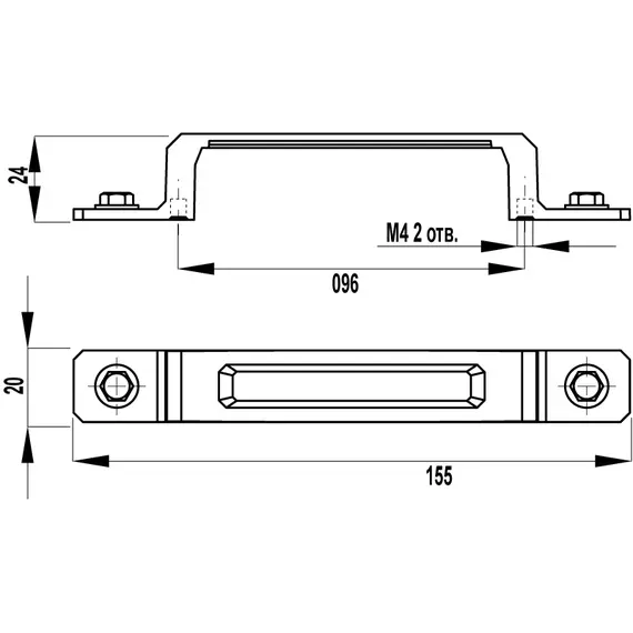 Ручка-скоба FS-193 096 олово старое (ТЗ) - 2