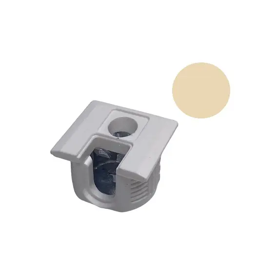 172-6973-900-46400-1015 Стяжка полкодержатель, Д20, для плиты 16мм, уст. сверху и сбоку, магнолия