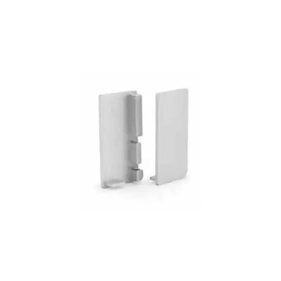 70.099.500.57.001 Комплект заглушек (лев.+пр.) закрытых (алюм.) для профиля горизонтального П-образного Gola LED