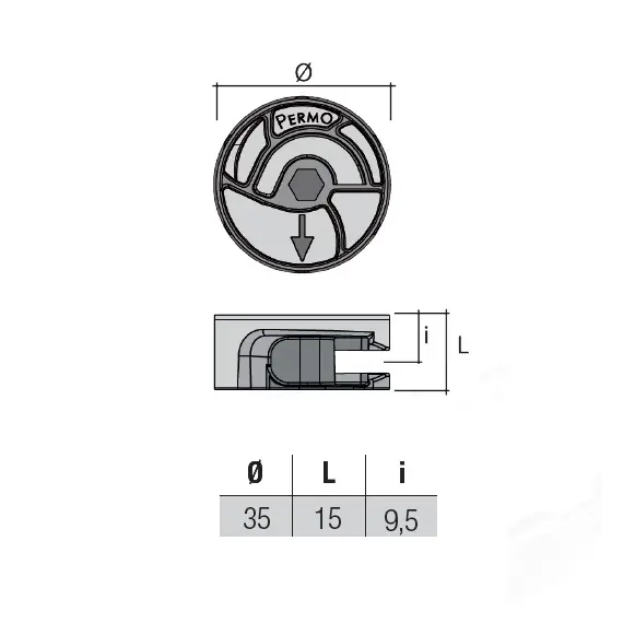 EC40ZL Эксцентрик D35x15 мм, без покрытия - 4