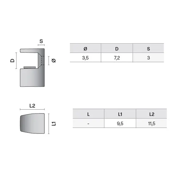 MV37ZT Полкодержатель для стеклянных полок, титан - 3