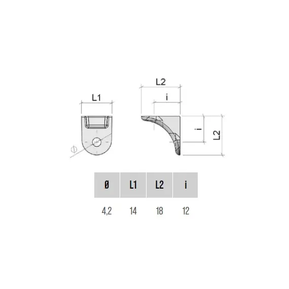 AL02ZBR Полкодержатель, покрытие бронза - 1