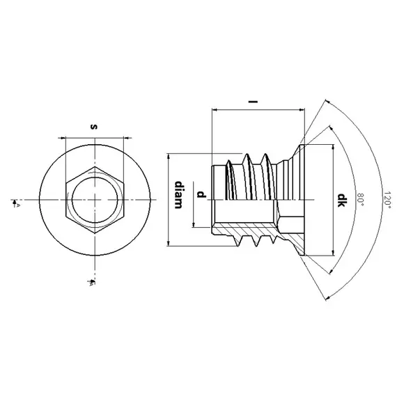 326A006010Z Футорка М6х10 мм (цинк) - 4