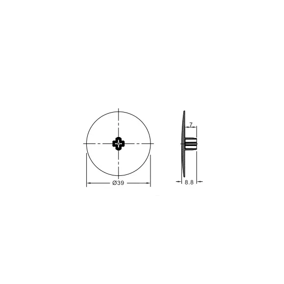 153-136-L35B-WH Заглушка для эксцентрика 35 для кроватей, белый - 1