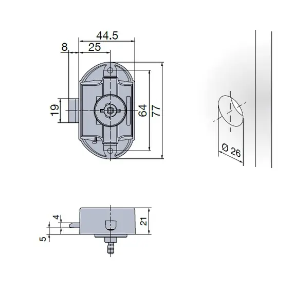 917-9816-350 Замок Push Lock 9381, белый (B9039493) - 2