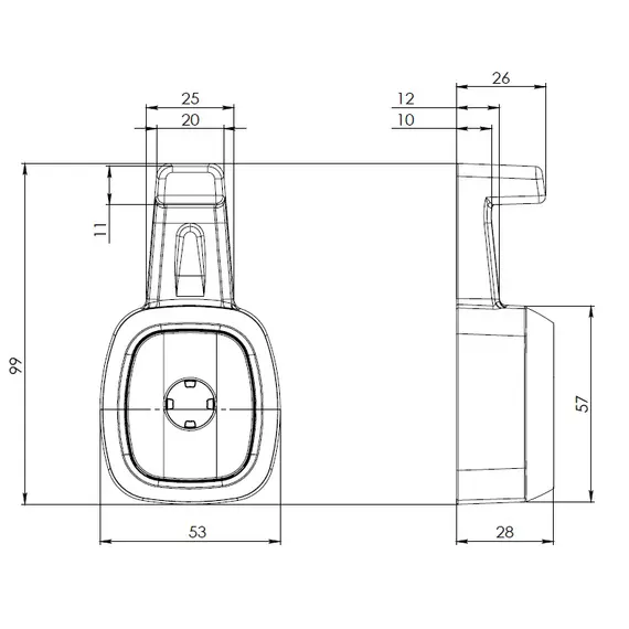 Крючок автомобильный, черно-серый - 2