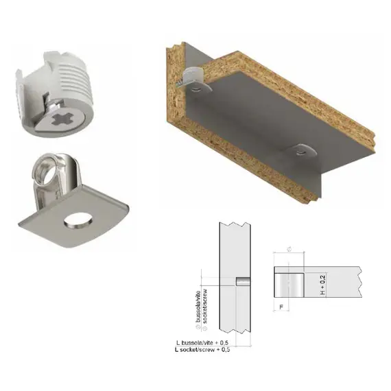 SO010PB Стяжка полкодержателя, пластик белый - 5