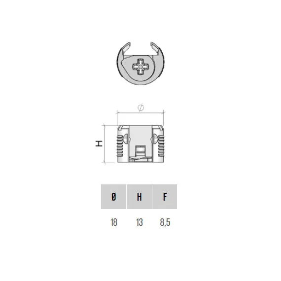 SO010PB Стяжка полкодержателя, пластик белый - 8