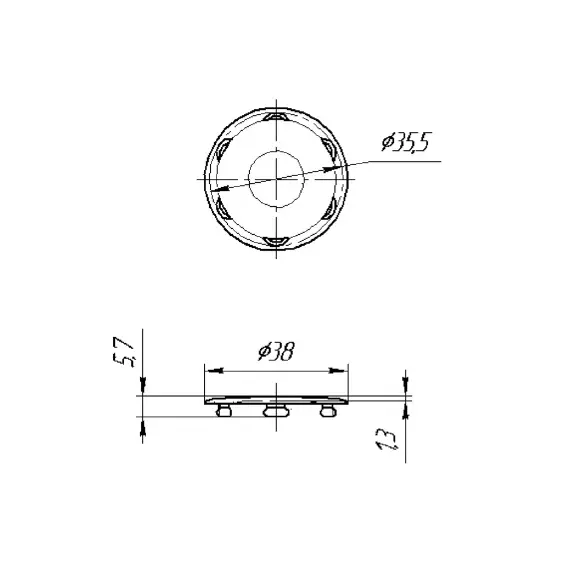 Заглушка D 35мм черная - 2