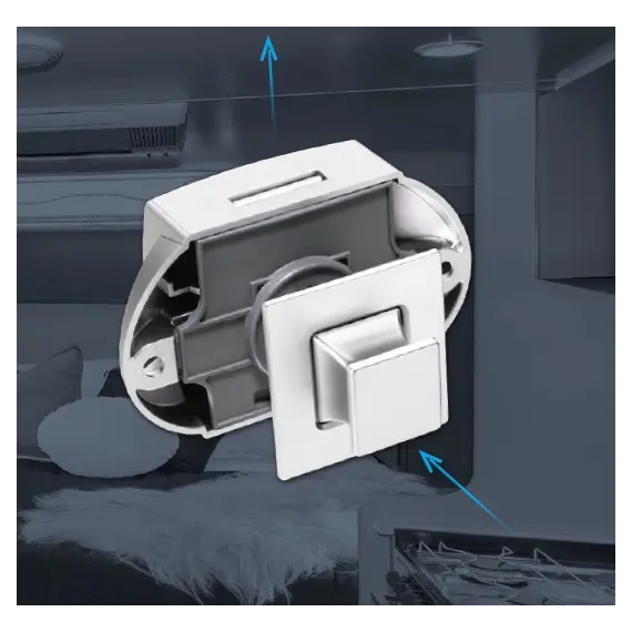 980-4775-250 Розетка Квадратная 13/16/19 мм цилиндра замка Push Lock/ Push Esp Lock, никель матовый - 6