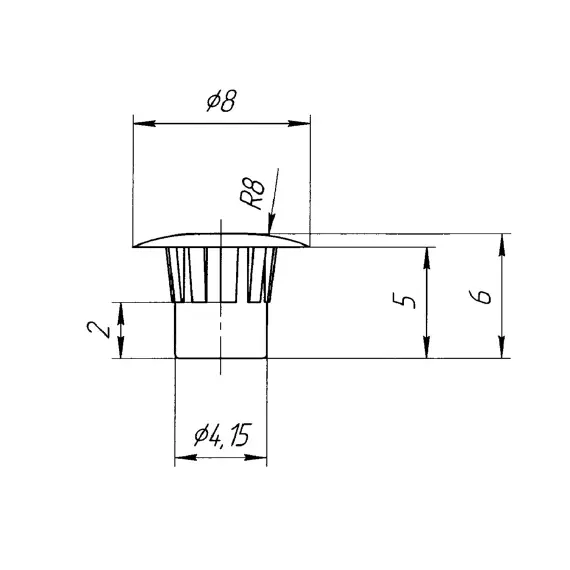 Заглушка D 5мм Бук - 2
