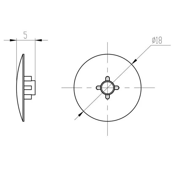 Заглушка 18 бел Заглушка минификс под эксцентрик, белый - 2