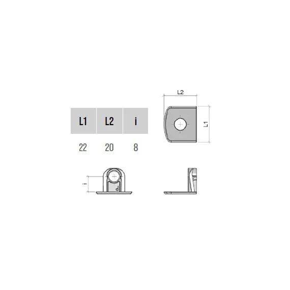 SO030ZNL Крепление полкодержателя, никель - 10