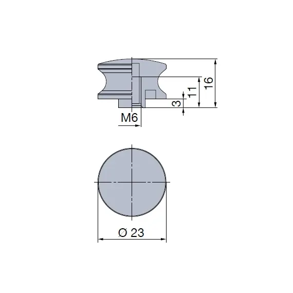 981-4861-211 Ручка-кнопка Миди 16 для замка Push Lock Mini, хром (B2022027) - 2