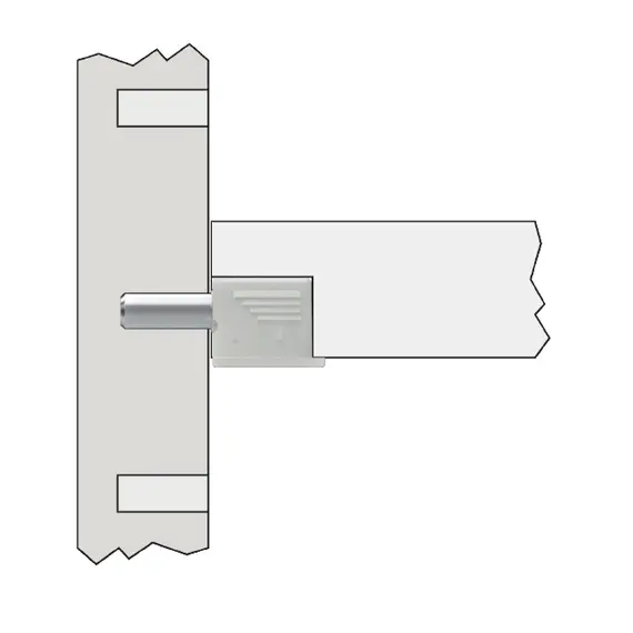 SI20PNE Полкодержатель D15х10,5 мм, черный - 8