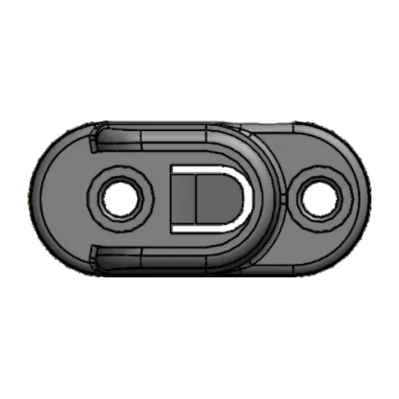 ШОБ-250 Штангодержатель для овальной трубы 15х30 мм, белый - 1