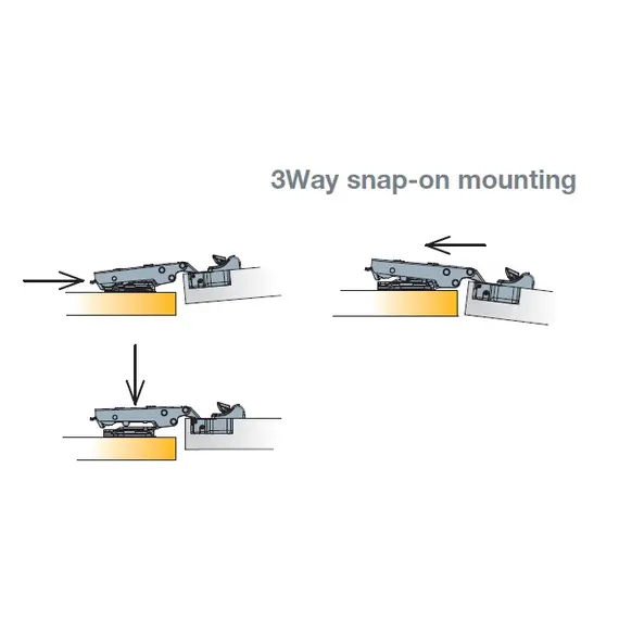 700-0KC3-068-00 Монтажная планка петли T-type Noir F3 мм крест., регул. эксцентрик, винты 6,3х15 мм - 2