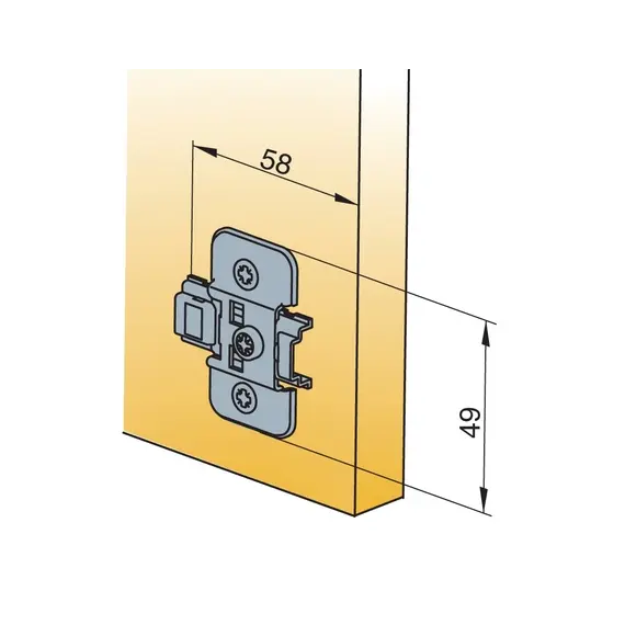 244-0P72-050-00 Монтажная планка петли - 2