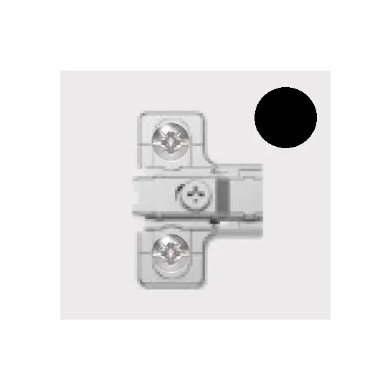 Планка для петли 896, высота 0 мм, крестовая с винтами 6,3мм, 3D регулировка, Черный никель арт.896-0KC0-981