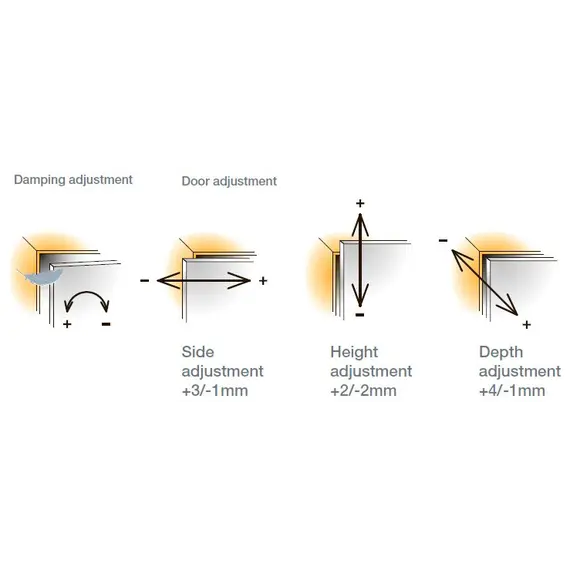 Петля с доводчиком T-type Glissando 110/52/5 мм арт.701-0BP0-054-00 - 6