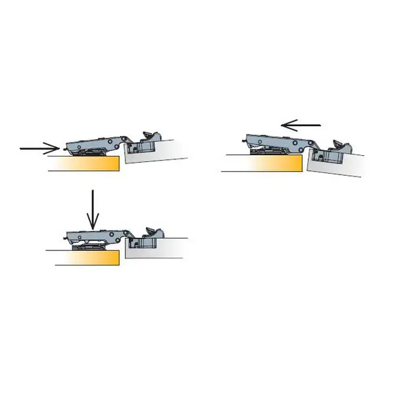 Петля T-type TeraBlack Glissando с доводчиком 110/45/0 мм и cистемой ускоренной сборки Easy-fix арт.701-0AT4-956-00 - 2